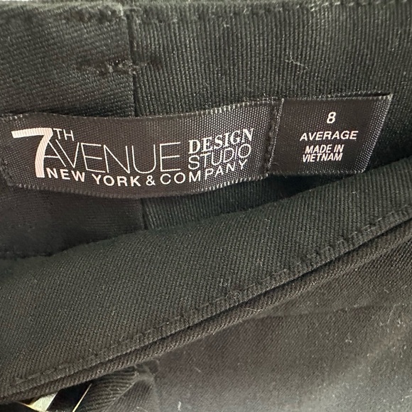 7th Avenue Black Work Pants Trousers Suit Straight
Leg Pockets Belt Loops Size 8 - Picture 5 of 7